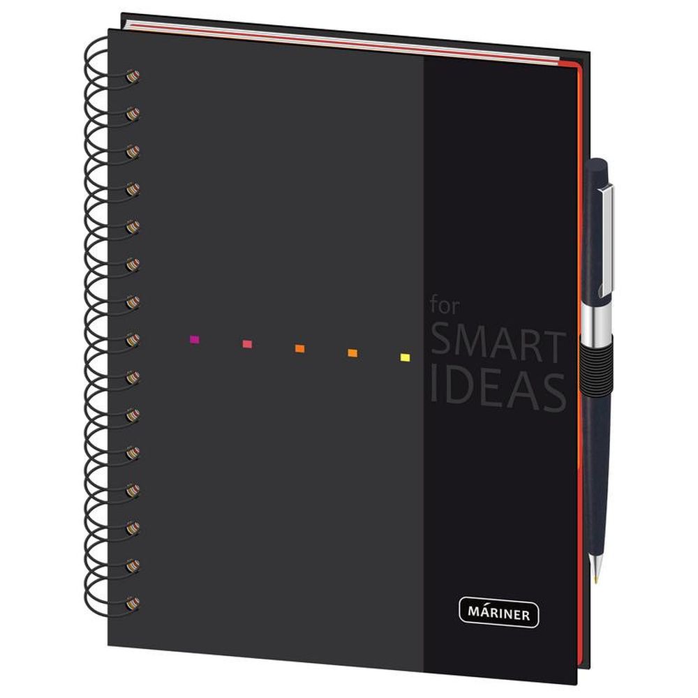 Бизнес-тетрадь 120л, А5, клетка спираль, Mariner Wisdom 8, тв. обл.