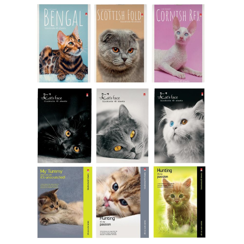 Блокнот 40л, А6, клетка, скрепка, Альт