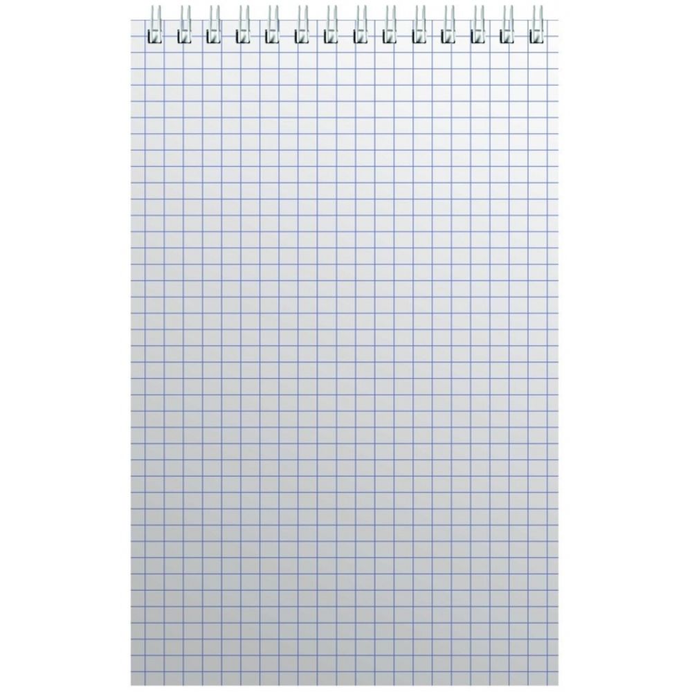 Блокнот 60л, А5, клетка, спираль, ATTACHE, синий