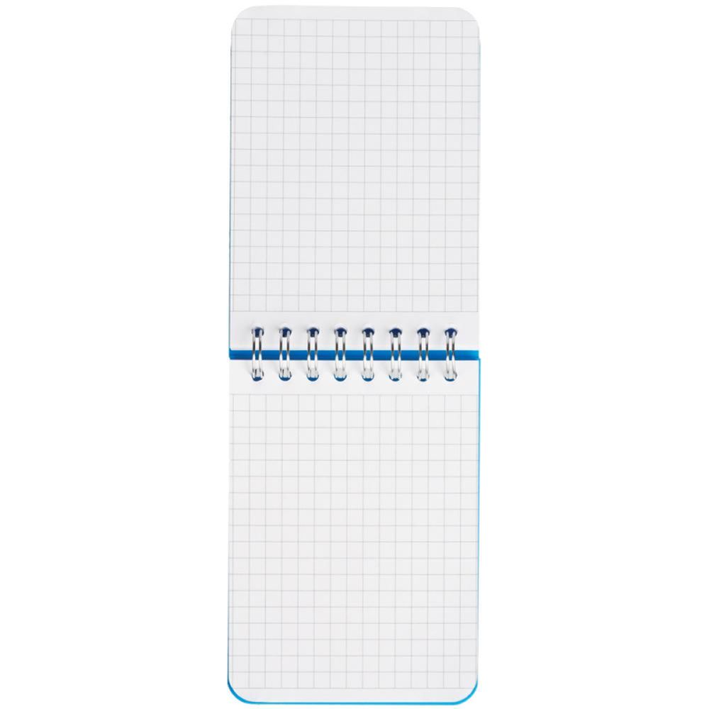 Блокнот 80л, А7, клетка, спираль, ATTACHE FANTASY, обл. пластик, голубой