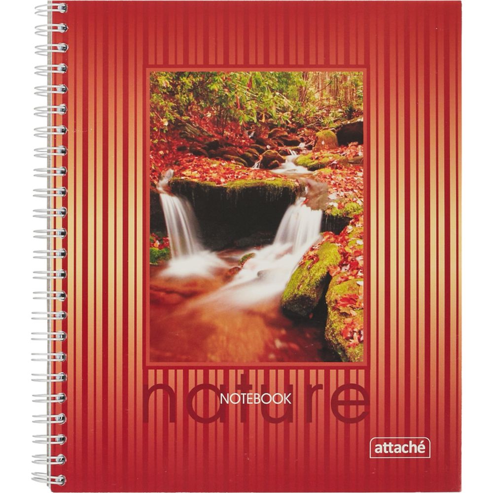 Тетрадь 120л, А5, клетка, спираль, Attache Nature