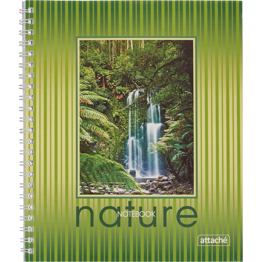 Тетрадь 60л, А5, клетка, спираль, Attache Nature