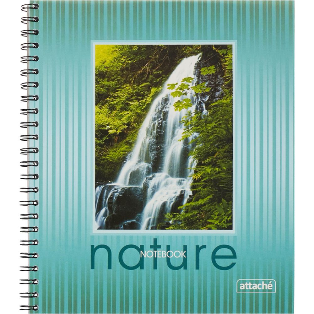 Тетрадь 80л, А5, клетка, спираль, Attache Nature