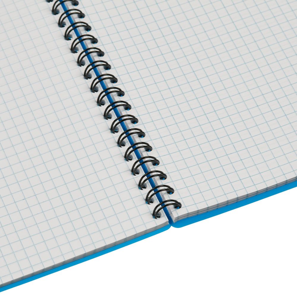 Тетрадь 96л, А4, клетка, спираль, Attache, обл. пластик, однотон. ассорти