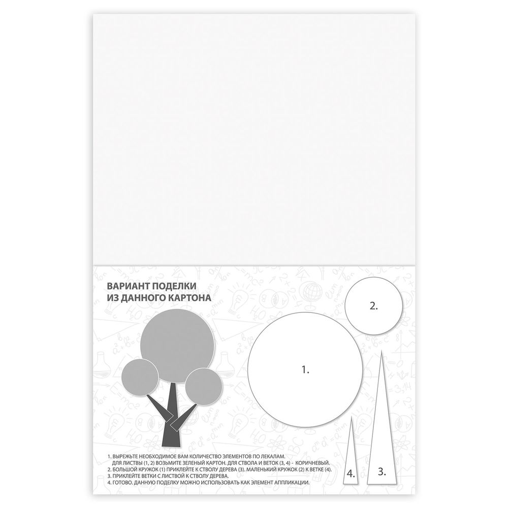 Картон цветной А4 немелованный, 80 листов, 10 цветов, в коробке, BRAUBERG, 200х290 мм