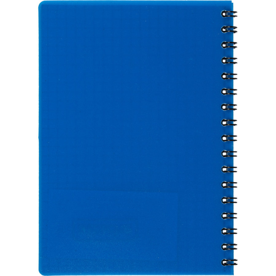 Блокнот А6 60 л, Attache Plastic, клетка, синий, на спирали (108x146 мм) 