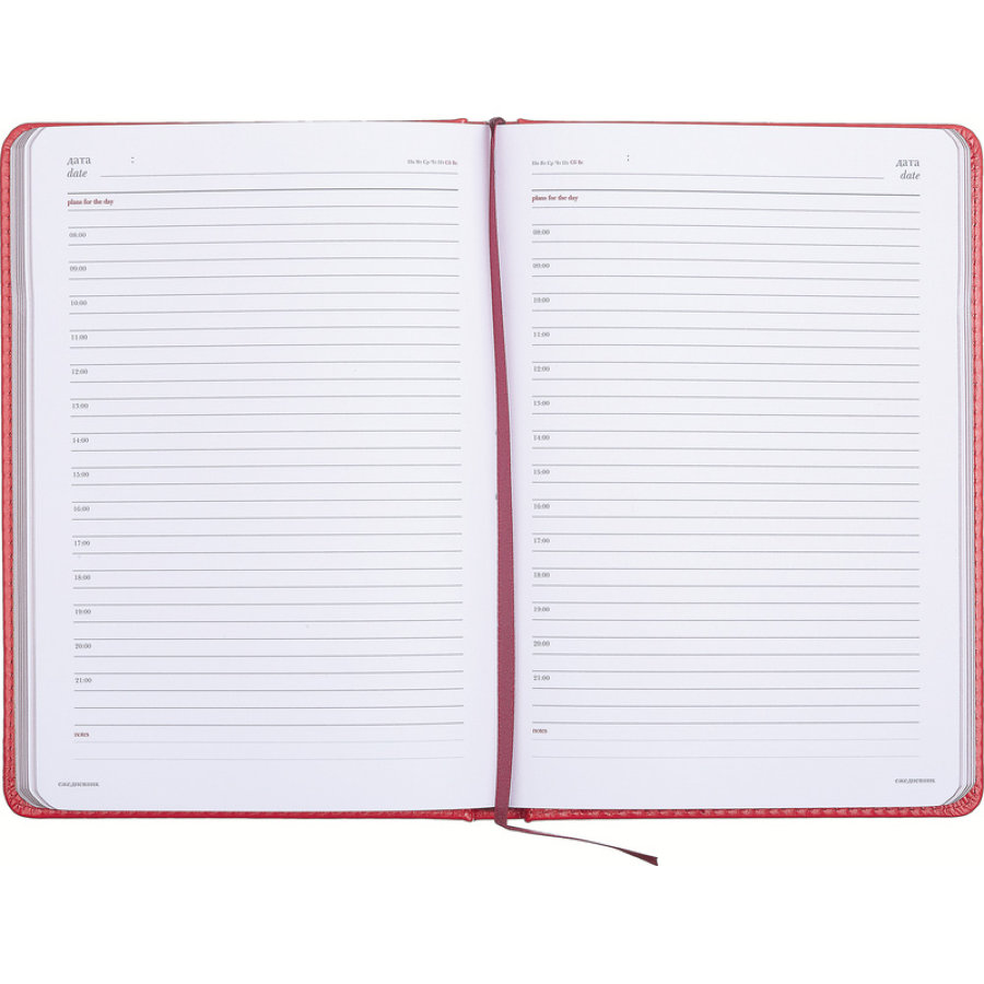 Ежедневник недатированный, красн, А5, 145х205мм, 136л, ATTACHE Sidney NEBRASKA 3-128/08Д