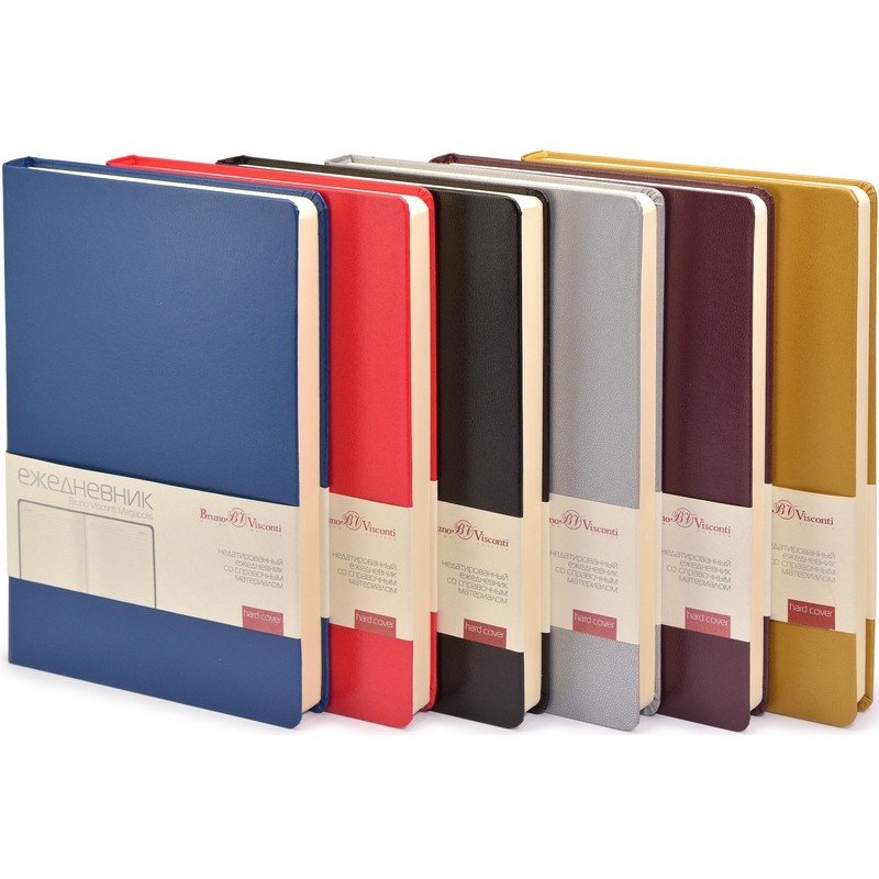 Ежедневник недатированный, синий, А5, 145х215мм, 320 стр, Br.V.MEGAPOLIS