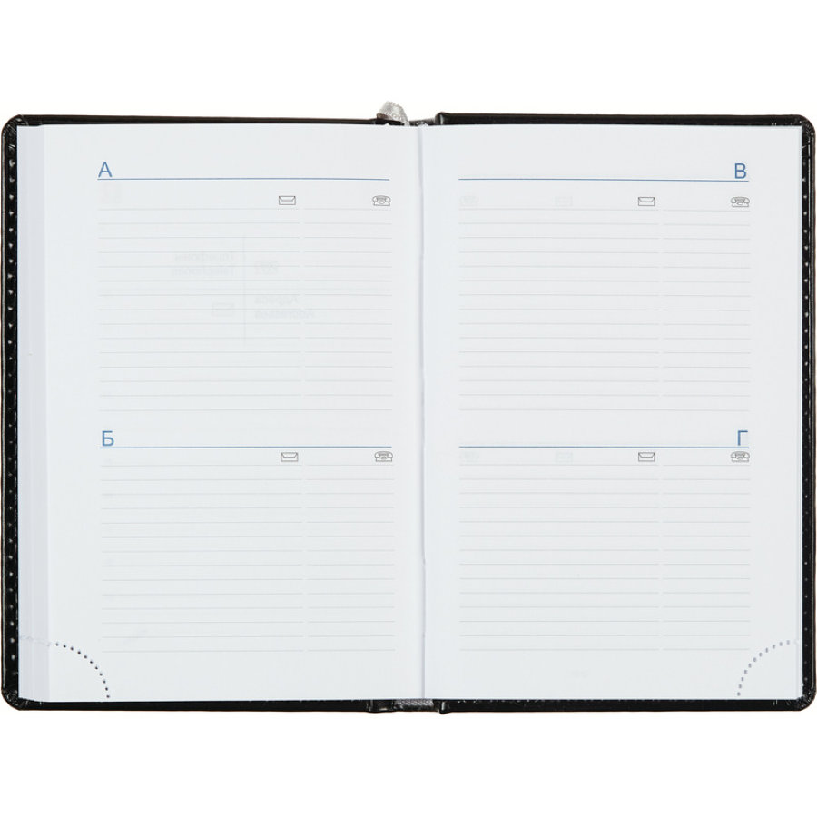 Ежедневник недатированный, черн, А6, 100x150, 320стр, Agenda