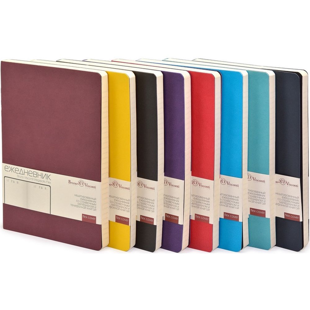 Ежедневник недатированный А5, 176л, MEGAPOLIS FLEX желтый