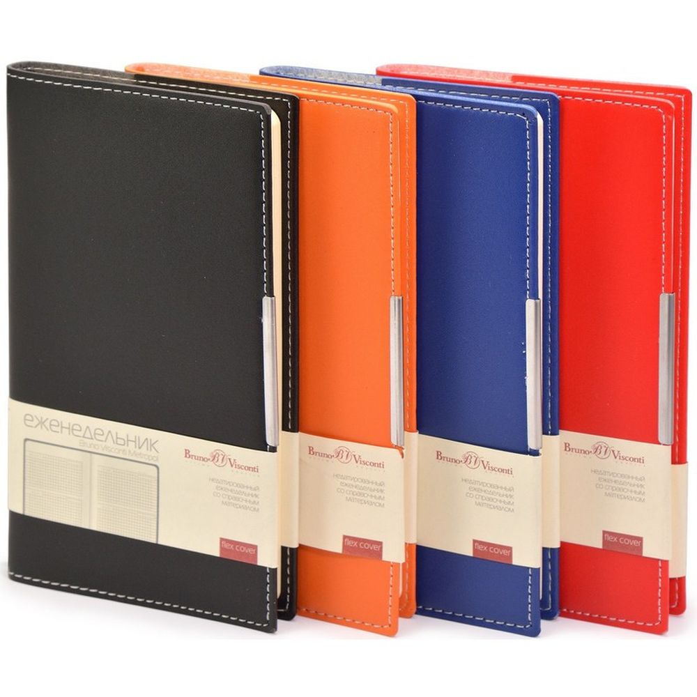 Еженедельник А6  METROPOL  (КРАСНЫЙ), 