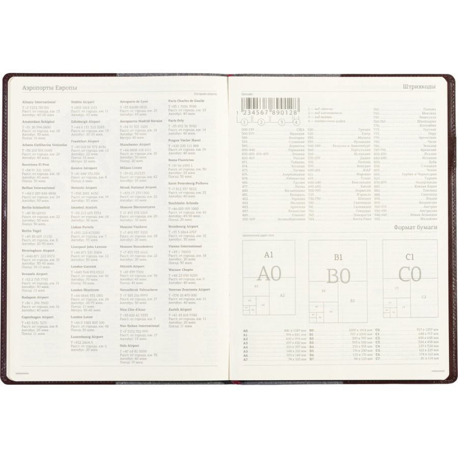 Еженедельник недатированный, коричнев, A4, 222х302мм, 64л, Br.V.PROFY