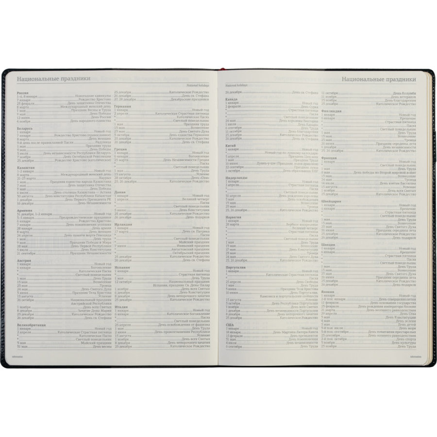 Еженедельник недатированный, синий, A4, 222х302мм, 128 стр., Br.V.PROFY