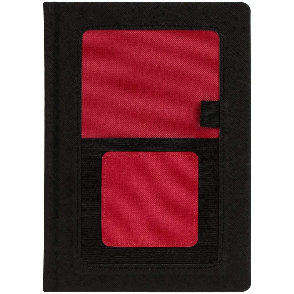 Ежедневник Mobile, недатированный, черный, красный