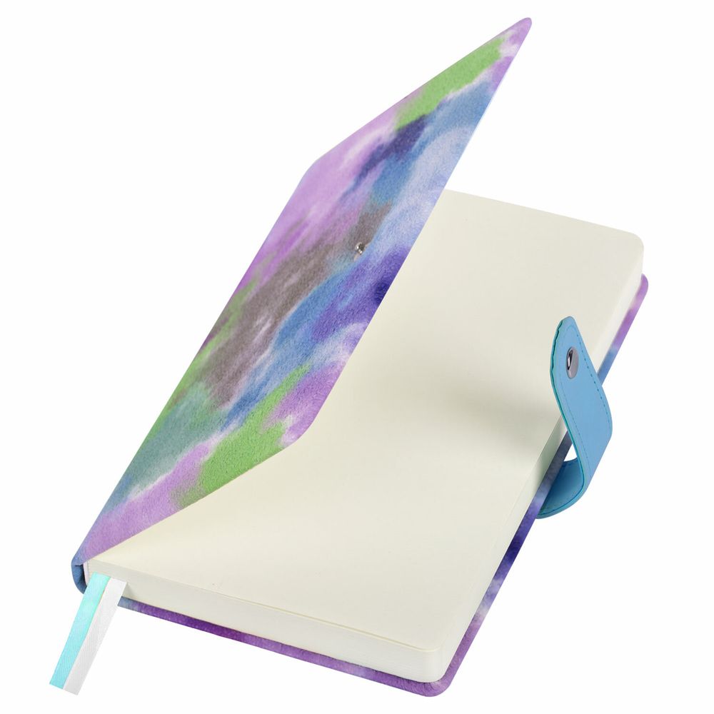 Ежедневник недатированный А5 138х213мм BRAUBERG Nebula, под кожу, застежка 160л, синий микс