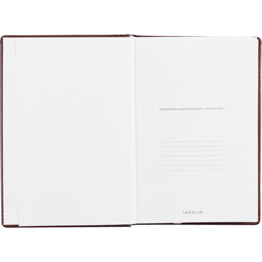 Ежедневник недатированный , бордо, тв пер, 140х200, 160л, Lozanna