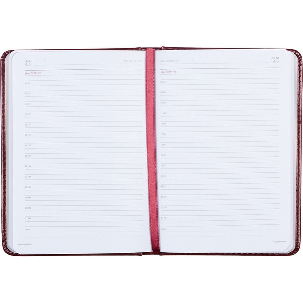 Ежедневник недатированный  A6+, 136л, SIDNEY NEBRASKA бордовый