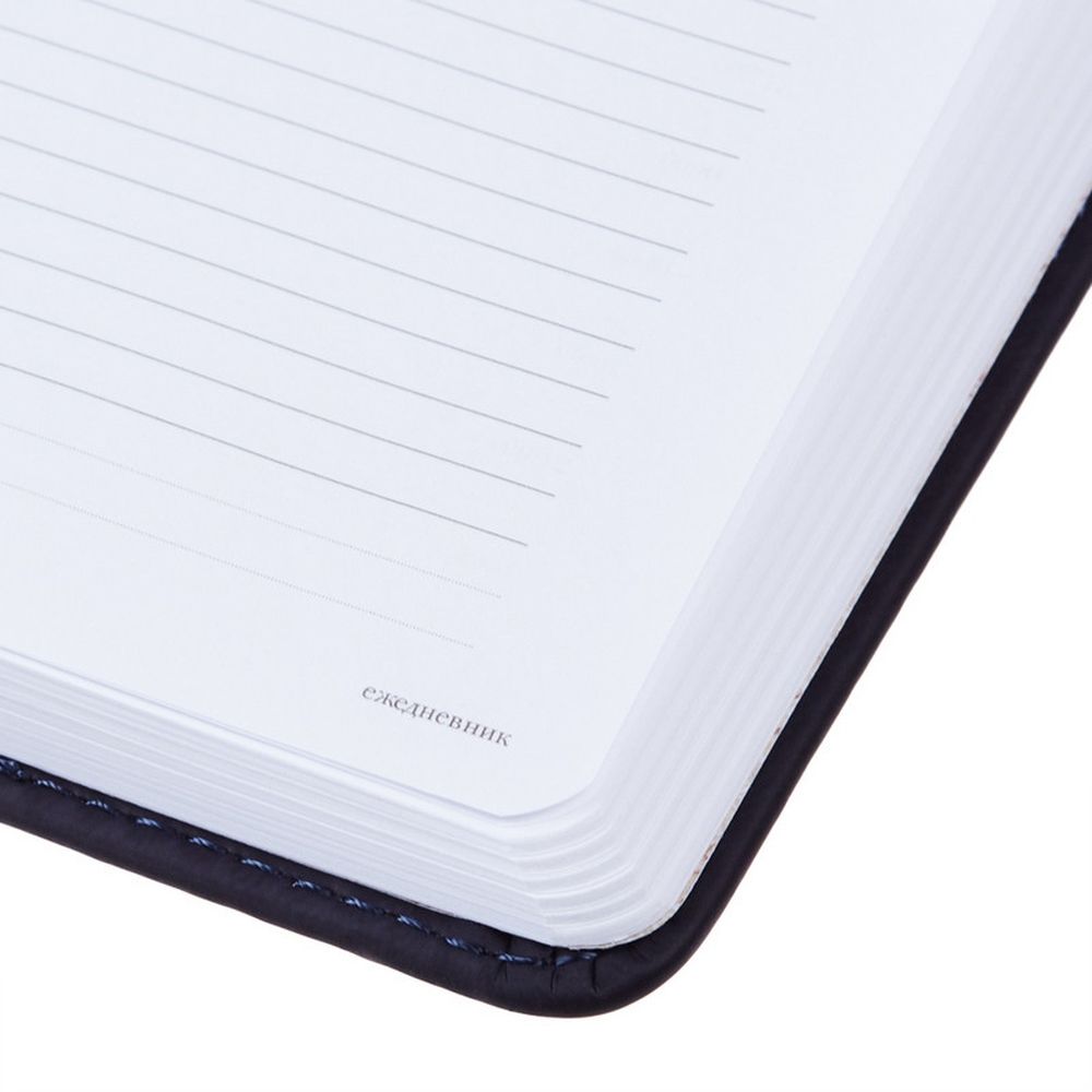 Ежедневник недатированный  A6+, 136л, VELVET  темно-синий navy