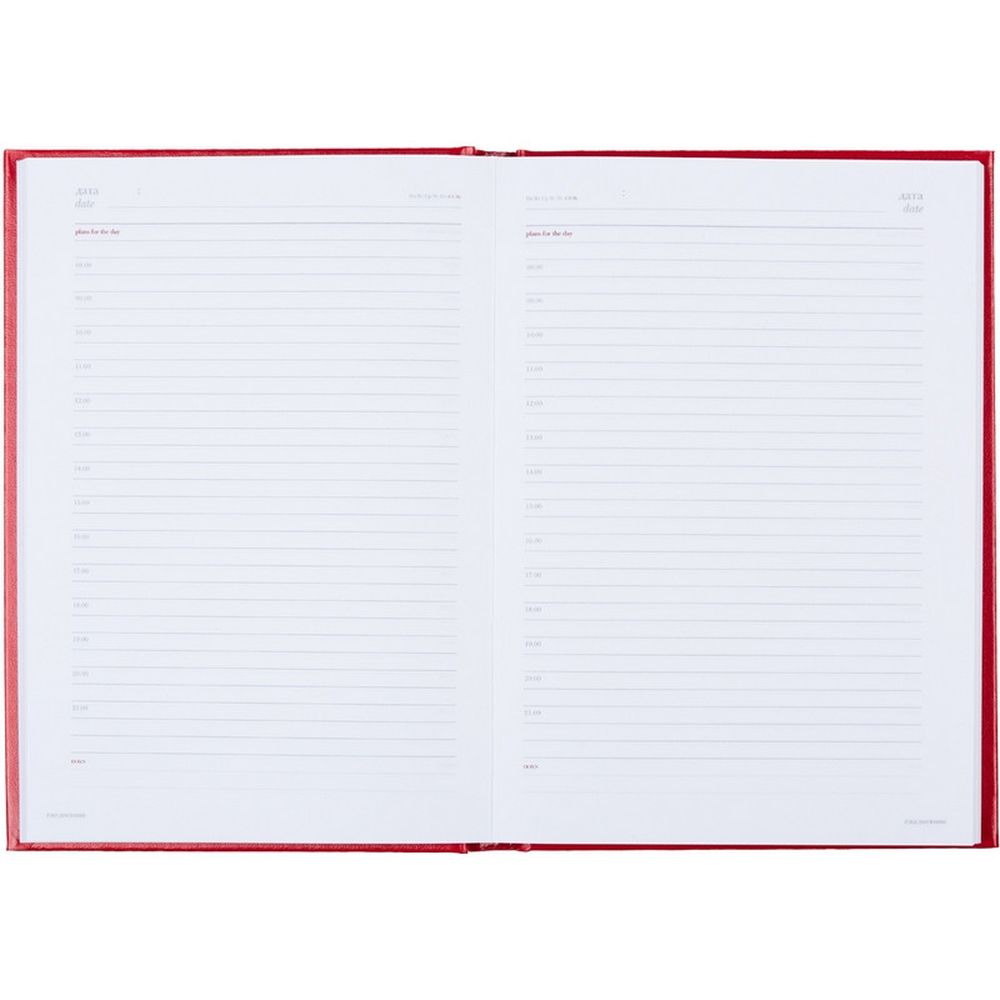Ежедневник недатированный А5+, 136л, IDEAL NEW красный