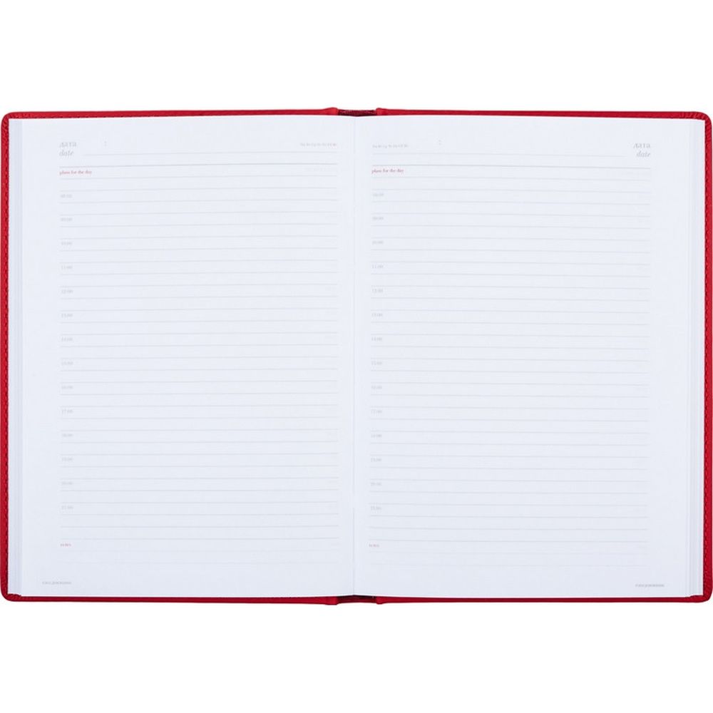 Ежедневник недатированный  А5+, 136л, VELVET красный 
