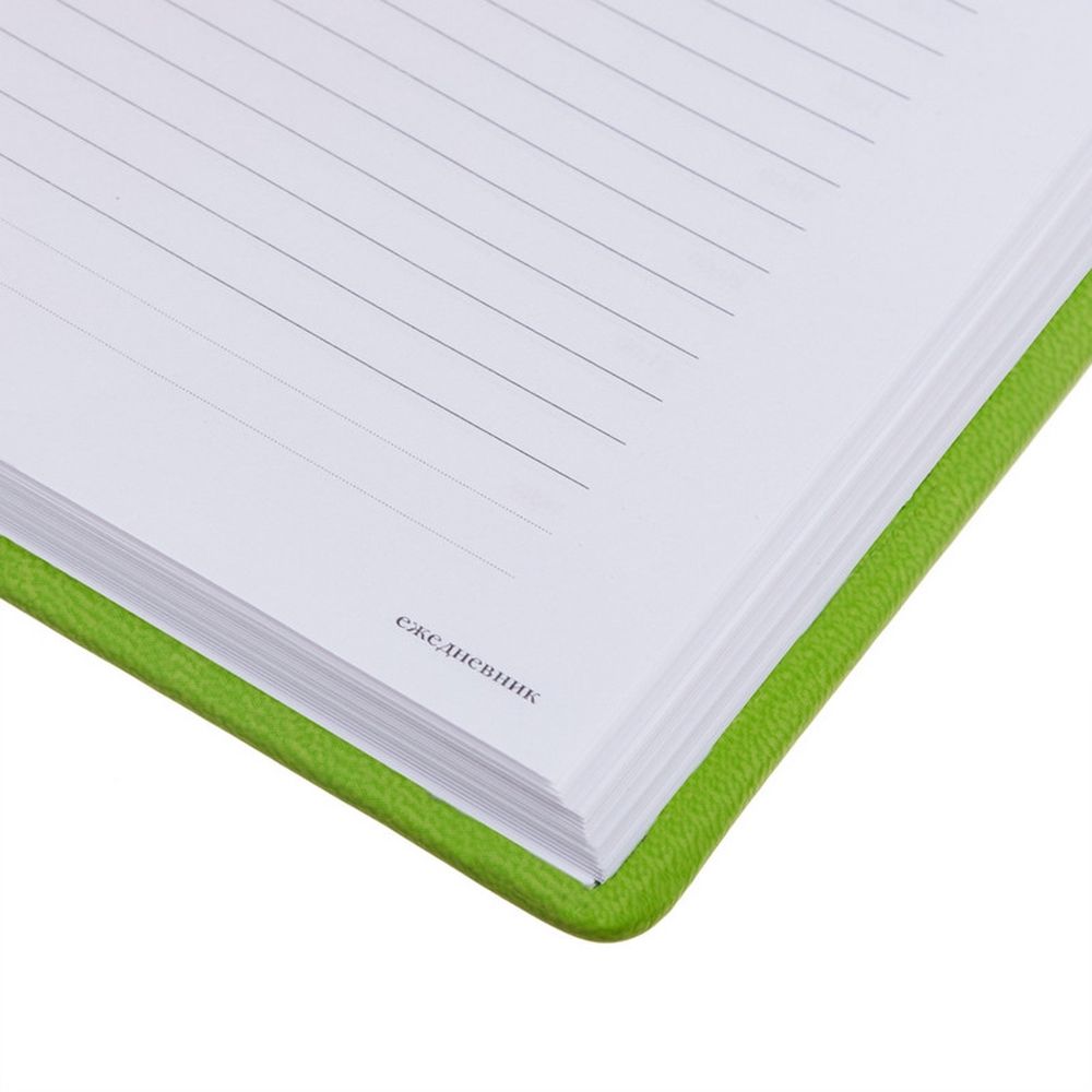 Ежедневник недатированный  А5+, 136л, VELVET салатовый 