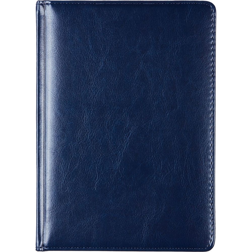 Ежедневник недатированный  А5+, 136л,SIDNEY NEBRASKA, синий, серебр.обрез,