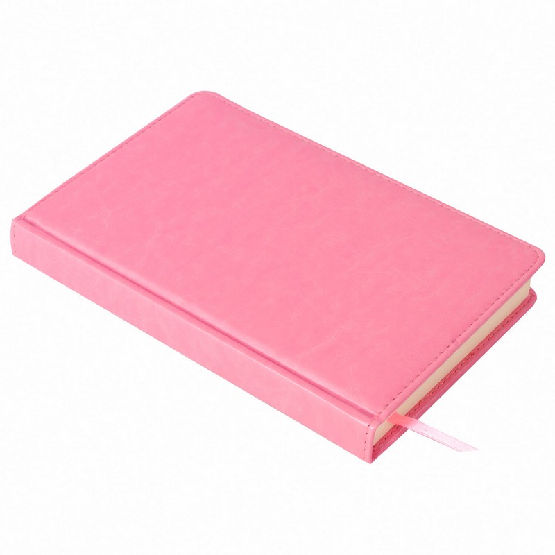 Ежедневник недатированный А5 138х213 мм BRAUBERG "Imperial" под кожу, 160 л., розовый