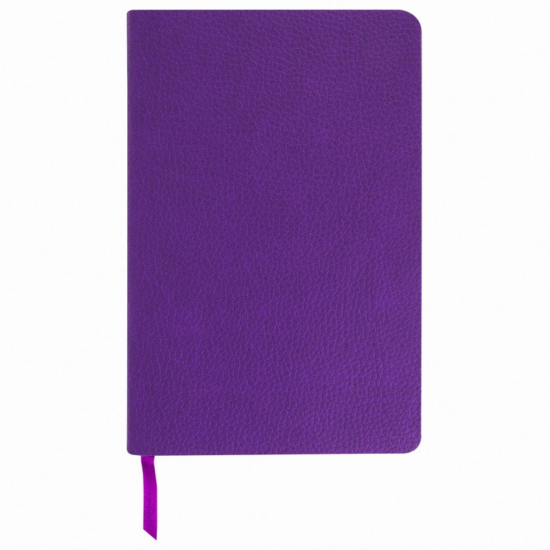 Ежедневник недатированный А5 (138х213 мм) BRAUBERG "Stylish", кожзам, гибкий, 160 л., фиолетовый