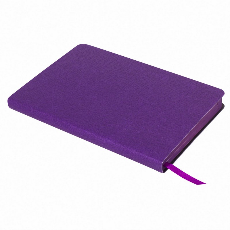 Ежедневник недатированный А5 (138х213 мм) BRAUBERG "Stylish", кожзам, гибкий, 160 л., фиолетовый