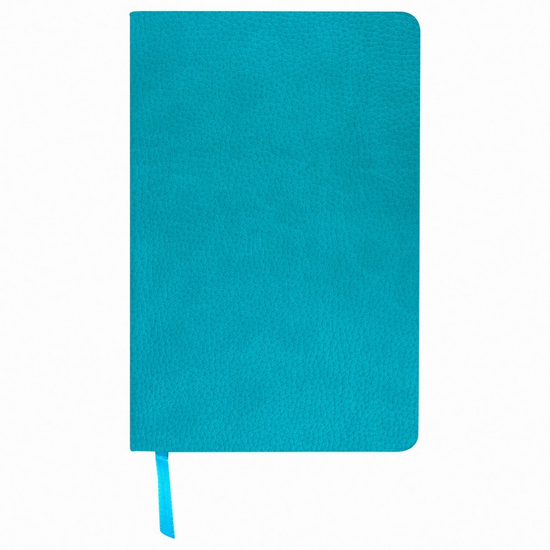 Ежедневник недатированный А5 (138х213 мм) BRAUBERG "Stylish", кожзам, гибкий, 160 л., бирюзовый