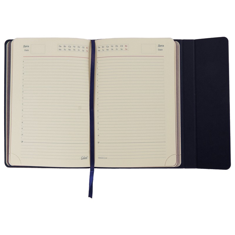 Ежедневник недатированный А5 (148х218 мм) GALANT "Magnetic", кожзам, магнитный клапан, 160 л., синий
