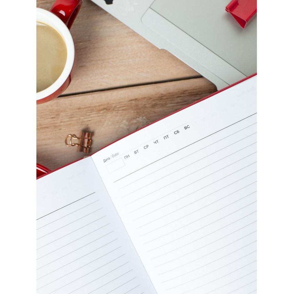 Ежедневник недатированный А5, 136л, Attache коралловый