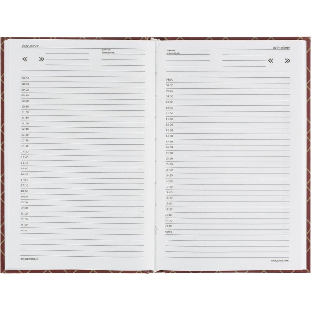 Ежедневник недатированный 7БЦ, пленка глянц, А5, 128л Attache, бордовый