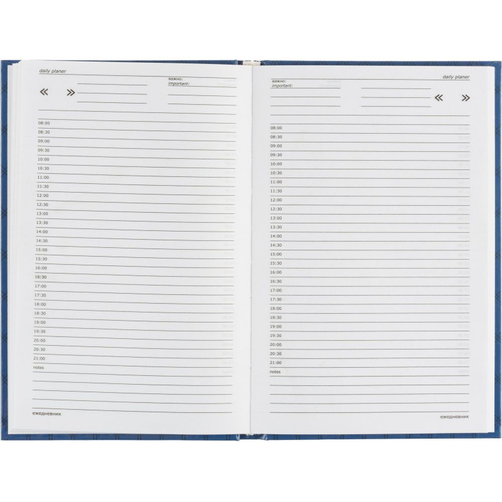 Ежедневник недатированный 7БЦ, пленка глянц, А5, 128л Attache, синий