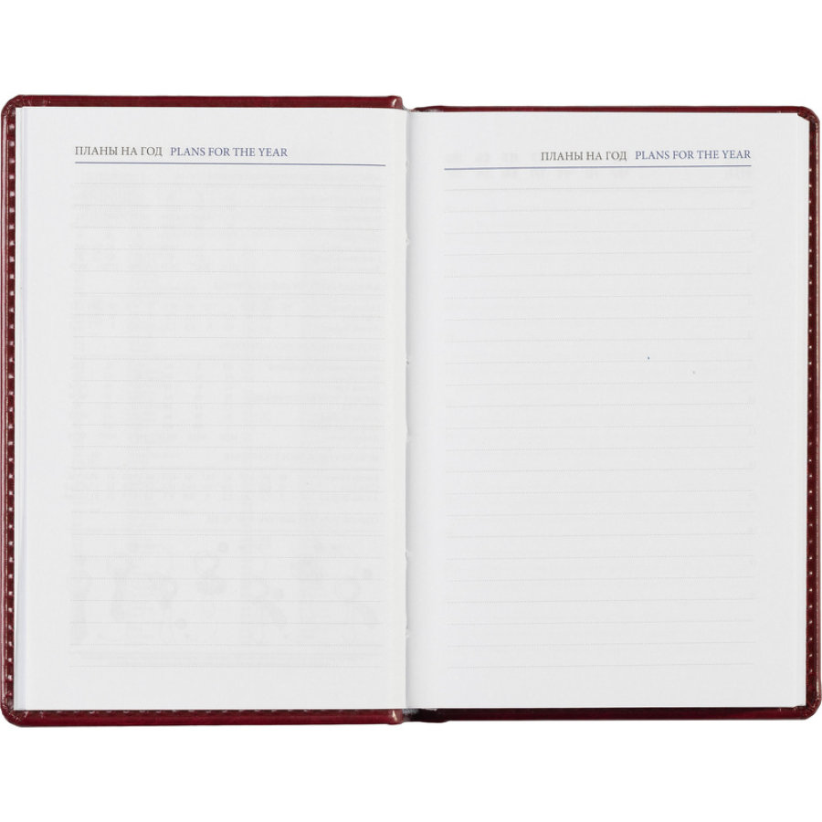 Ежедневник недатированный бордо, А6, 100x150, 320стр, Agenda