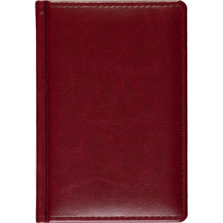 Ежедневник недатированный бордо, А6, 100x150, 320стр, Agenda