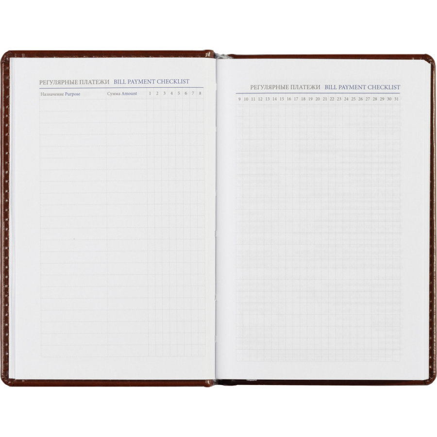 Ежедневник недатированный коричневый, А6, 100x150, 320стр, Agenda