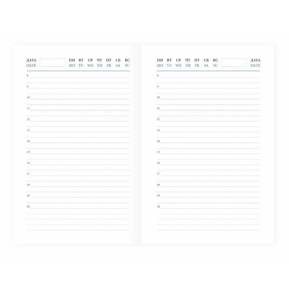 Ежедневник недатированный коричневый, А6, 100x150, 320стр, Agenda