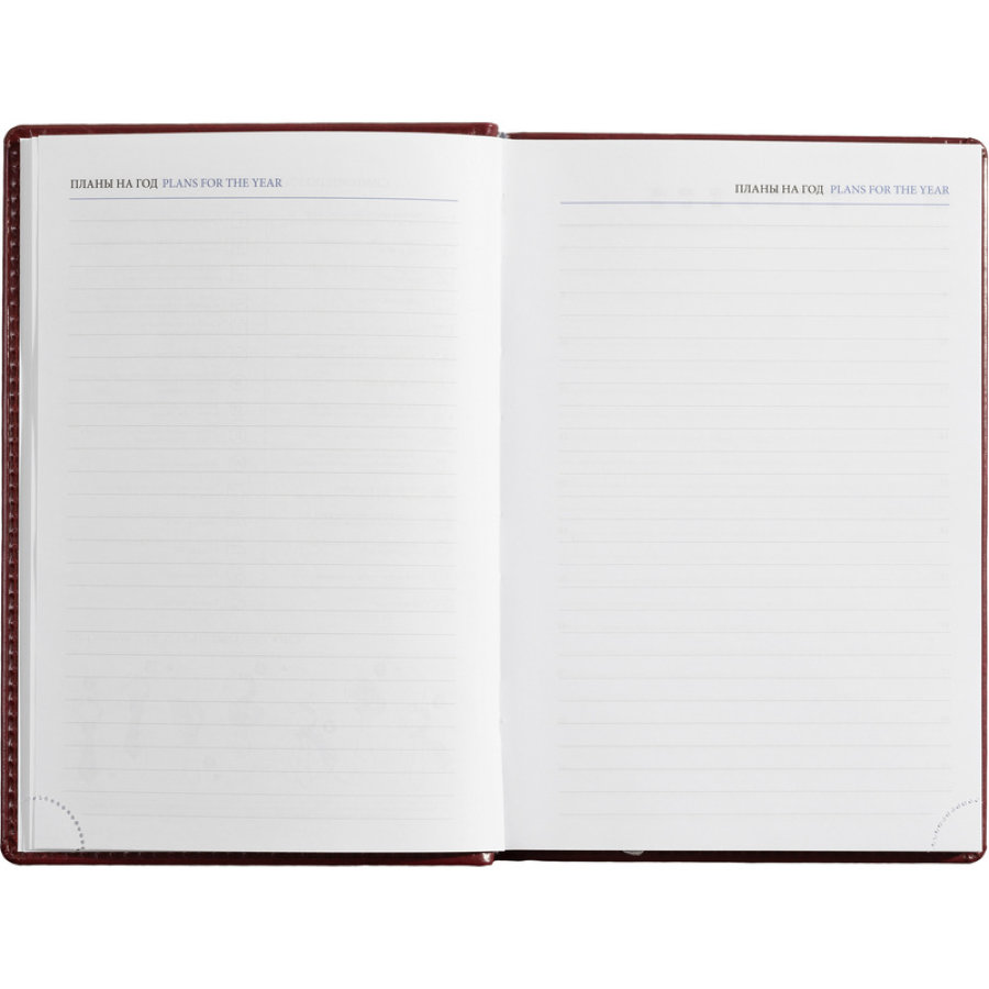 Ежедневник недатированный бордо, А5, 148x218, 352стр, Agenda