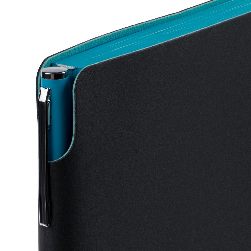 Ежедневник Flexpen Black недатированный черный с бирюзовым