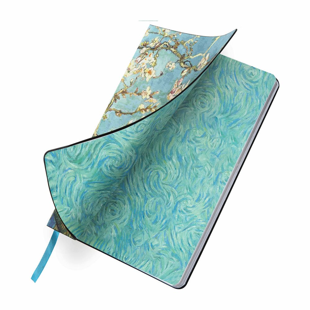 Ежедневник недатированный А5 (138х213 мм), BRAUBERG VISTA, под кожу, гибкий, 136 л., "Van Gogh", Дизайн 1