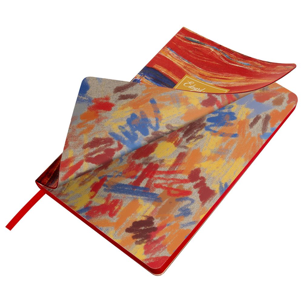 Ежедневник недатированный А5 (138х213 мм), BRAUBERG VISTA, под кожу, гибкий, 136 л., "Edvard Munch"