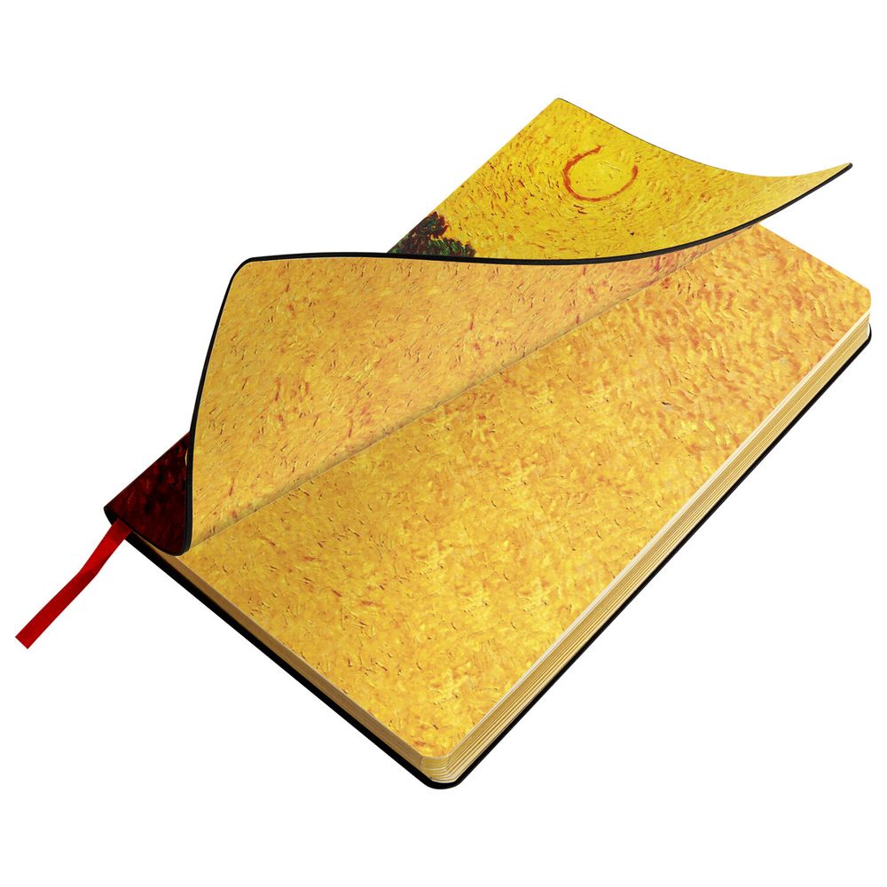 Ежедневник недатированный А5 (138х213 мм), BRAUBERG VISTA, под кожу, гибкий, 136 л., "Van Gogh"