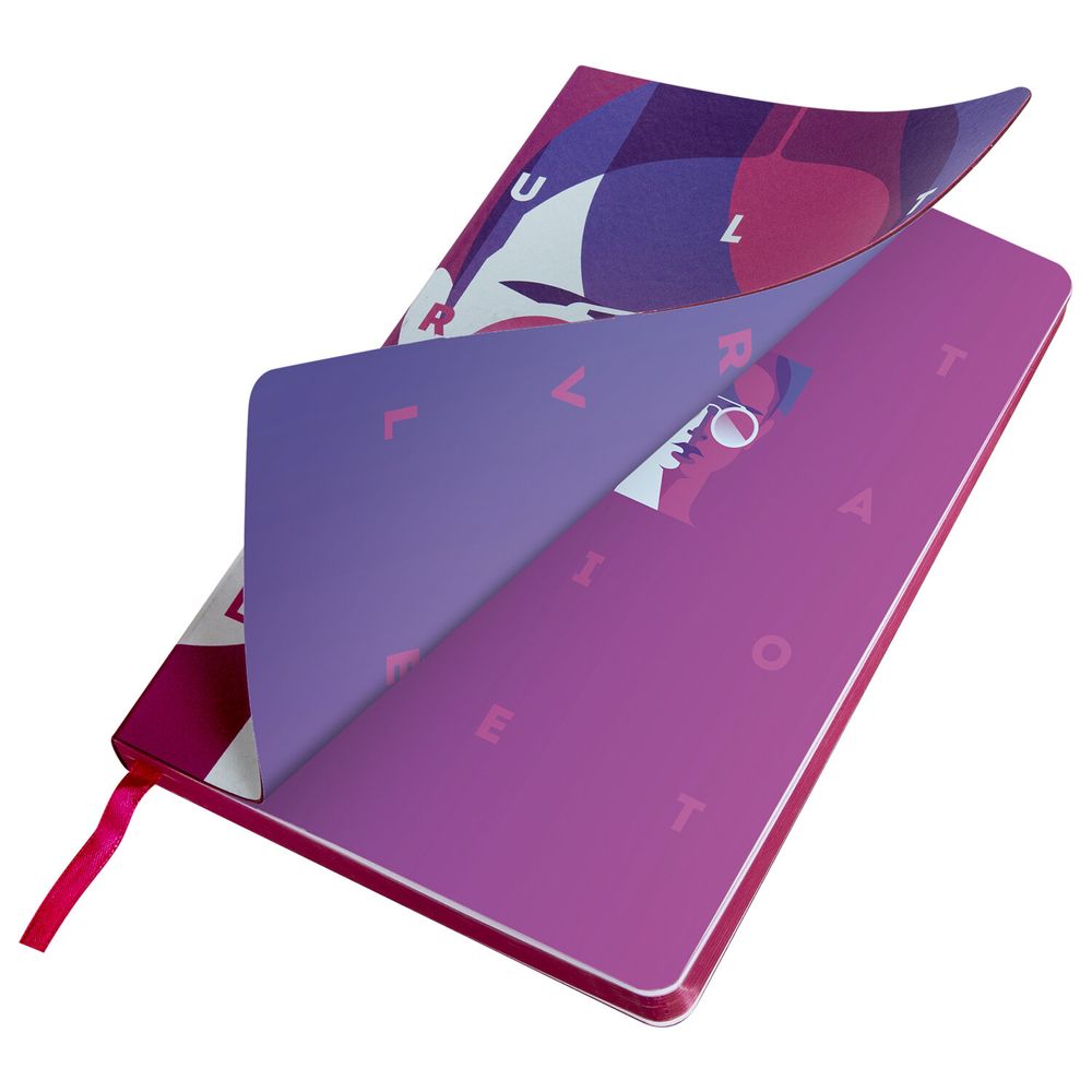 Ежедневник недатированный А5 (138х213 мм), BRAUBERG VISTA, под кожу, гибкий, 136 л., "Ultraviolet"