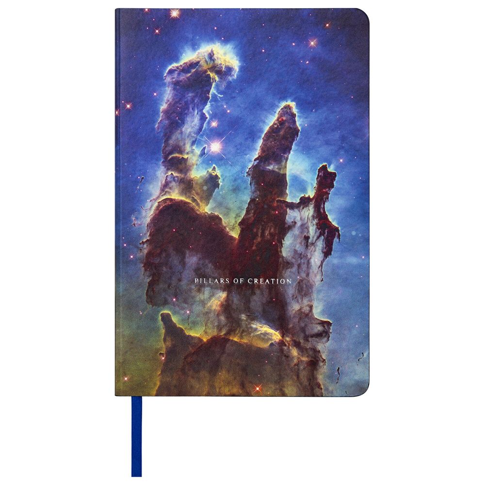 Ежедневник недатированный А5 (138х213 мм), BRAUBERG VISTA, под кожу, гибкий, 136 л., "SpaceX"