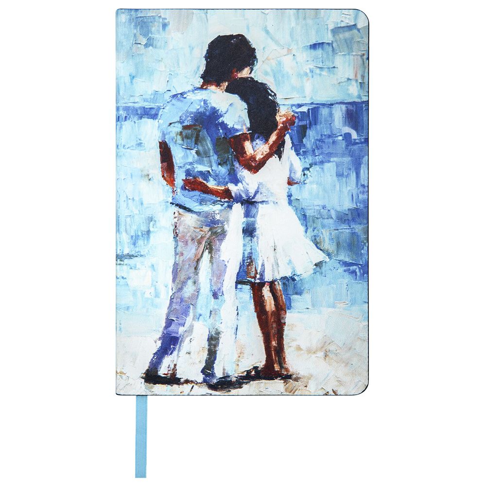 Ежедневник недатированный А5 (138х213 мм), BRAUBERG VISTA, под кожу, гибкий, 136 л., "Amour"