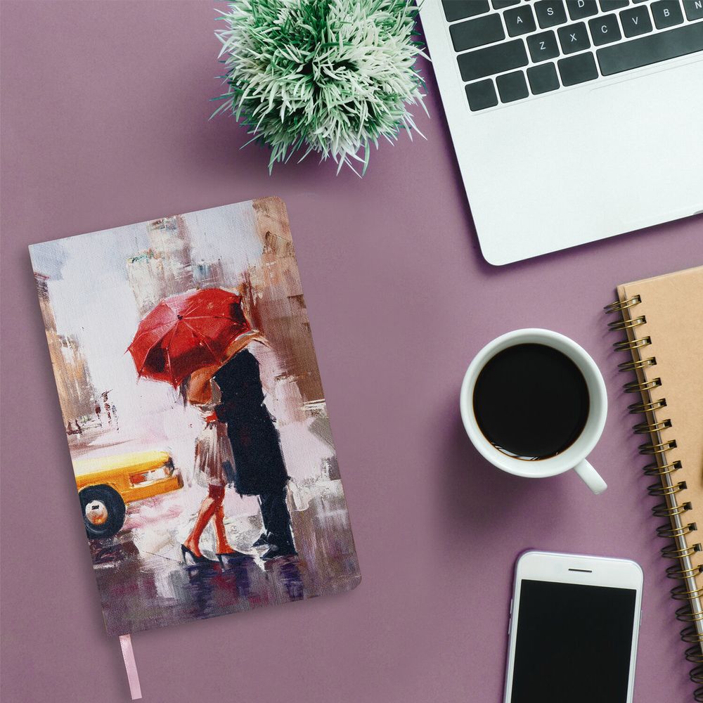 Ежедневник недатированный А5 (138х213 мм), BRAUBERG VISTA, под кожу, гибкий, 136 л., "Euphoria"