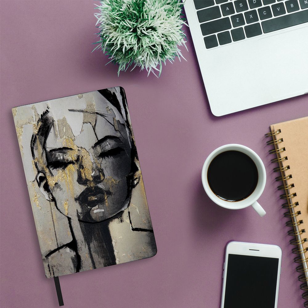 Ежедневник недатированный А5 (138х213 мм), BRAUBERG VISTA, под кожу, твердый, 136 л., "Glamour"