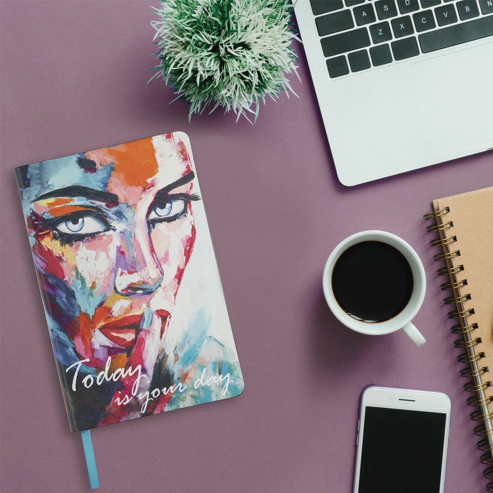 Ежедневник недатированный А5 (138х213 мм), BRAUBERG VISTA, под кожу, гибкий, 136 л., "Secret"