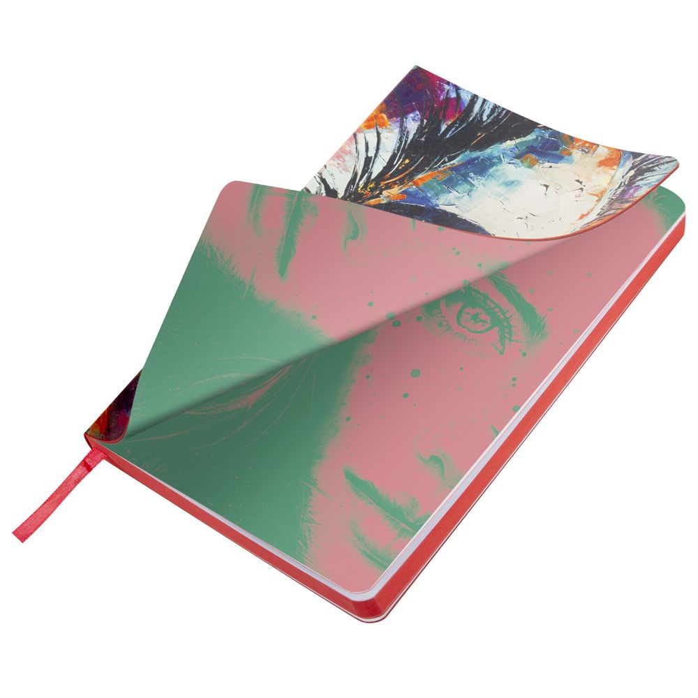 Ежедневник недатированный А5 (138х213 мм), BRAUBERG VISTA, под кожу, гибкий, 136 л., "Eye"